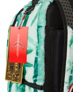 SPRAYGROUND® NEW ARRIVALS PANDA COZY VELOUR FUR BACKPACK