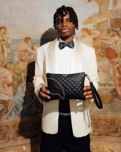 SPRAYGROUND® LEVELED UP SPLIT QUILT SHARK CROSSOVER CLUTCH NEW ARRIVALS