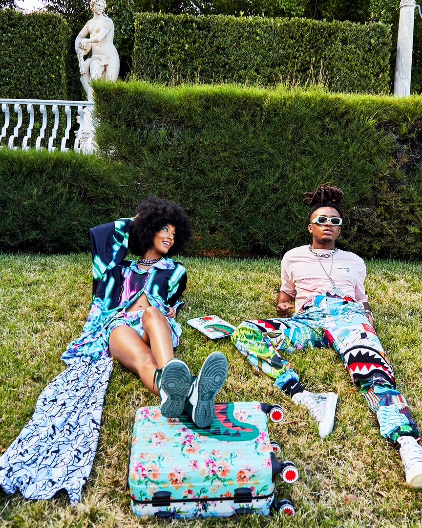 SPRAYGROUND® THE SANCTUARY SHARKNAUTICS HARDSHELL CARRY-ON LUGGAGE SPRAYGROUND® THE SANCTUARY SHARKNAUTICS HARDSHELL CARRY-ON LUGGAGE