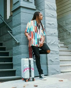 SPRAYGROUND® ROSE ALL DAY LA PALAIS SHARKNAUTICS HARDSHELL CARRY-ON LUGGAGE