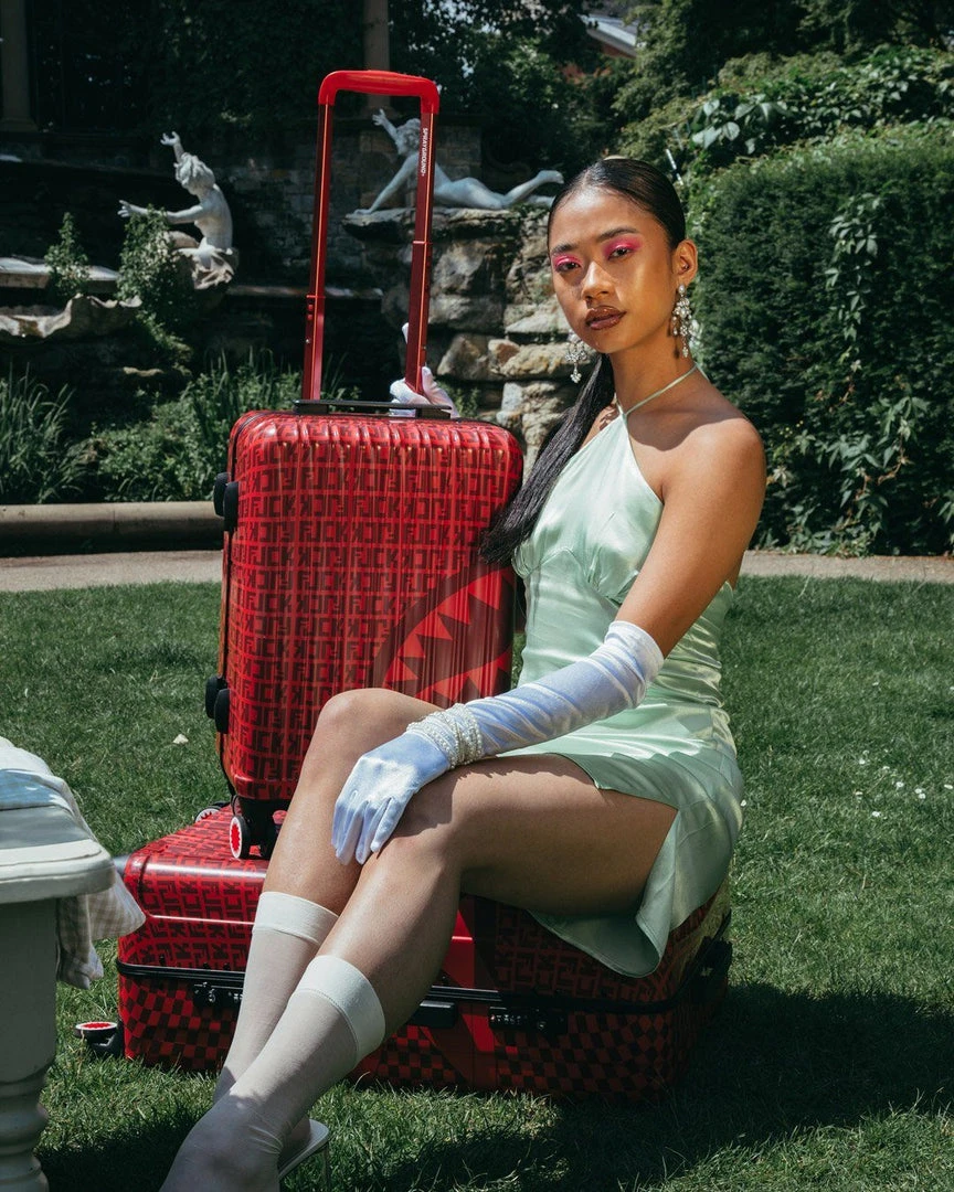 SPRAYGROUND® VENI VIDI VICI SHARKNAUTICS HARDSHELL CARRY-ON LUGGAGE SPRAYGROUND® VENI VIDI VICI SHARKNAUTICS HARDSHELL CARRY-ON LUGGAGE