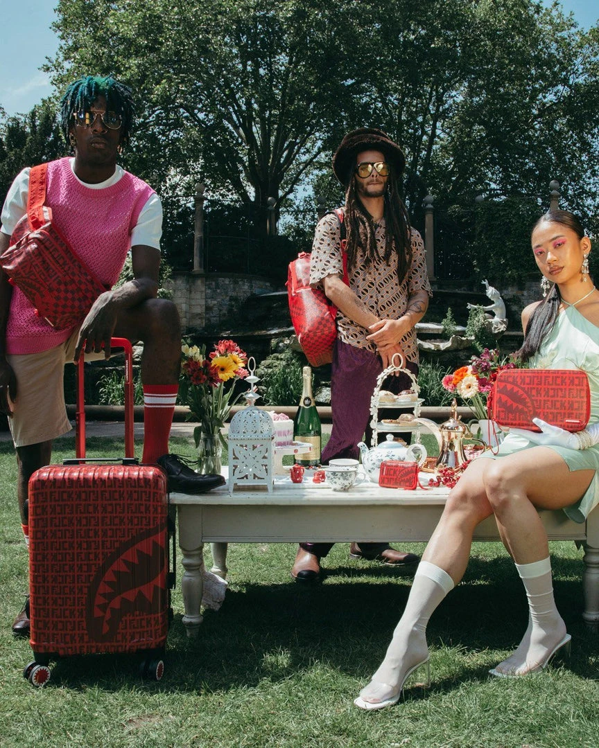 SPRAYGROUND® VENI VIDI VICI SHARKNAUTICS HARDSHELL CARRY-ON LUGGAGE SPRAYGROUND® VENI VIDI VICI SHARKNAUTICS HARDSHELL CARRY-ON LUGGAGE