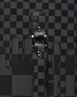 SPRAYGROUND® XTC GREY SHARKS IN PARIS CUT & SEW VEGAN LEATHER CARRY-ON LUGGAGE