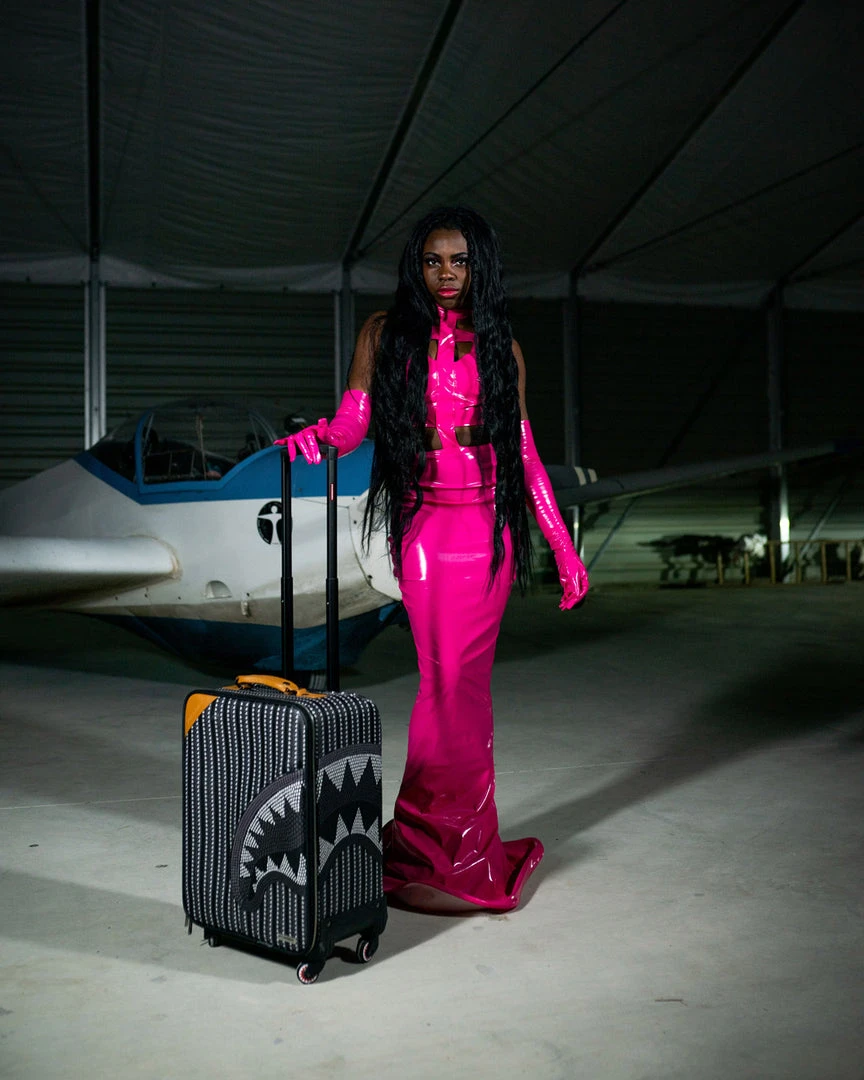 SPRAYGROUND® ILLUCHAINS CUT & SEW VEGAN LEATHER CARRY-ON LUGGAGE 2 SPRAYGROUND® ILLUCHAINS CUT & SEW VEGAN LEATHER CARRY-ON LUGGAGE