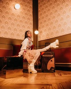 SPRAYGROUND® TRIPPY HENNY CUT & SEW VEGAN LEATHER CARRY-ON LUGGAGE