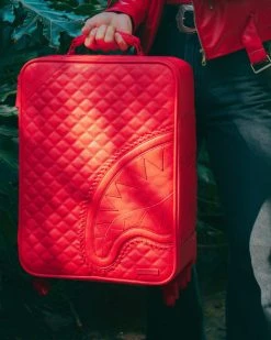SPRAYGROUND® RED RIVIERA VEGAN LEATHER CARRY-ON LUGGAGE (ONLY 100 MADE & NUMBERED) 2 SPRAYGROUND® RED RIVIERA VEGAN LEATHER CARRY-ON LUGGAGE (ONLY 100 MADE & NUMBERED)