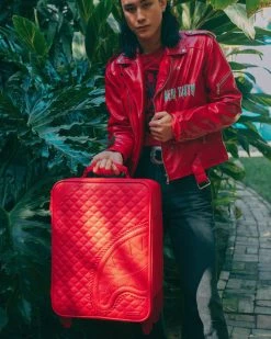 SPRAYGROUND® RED RIVIERA VEGAN LEATHER CARRY-ON LUGGAGE (ONLY 100 MADE & NUMBERED) 4 SPRAYGROUND® RED RIVIERA VEGAN LEATHER CARRY-ON LUGGAGE (ONLY 100 MADE & NUMBERED)