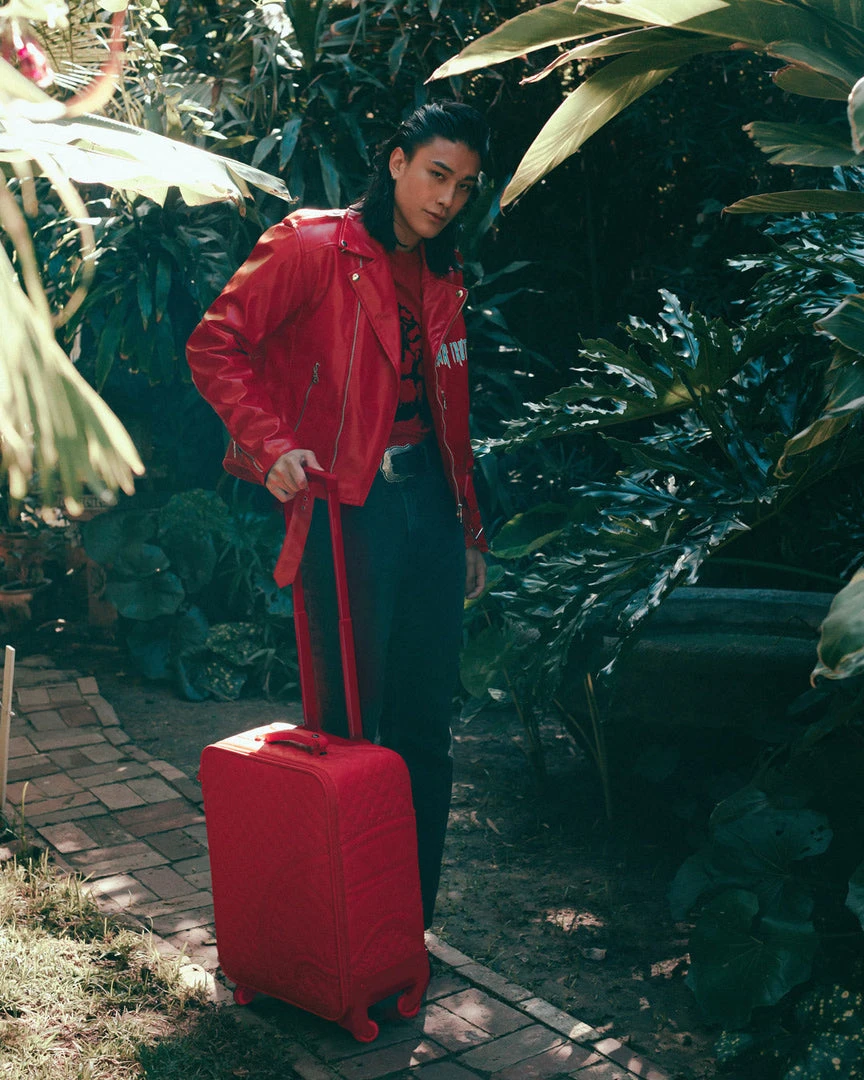 SPRAYGROUND® RED RIVIERA VEGAN LEATHER CARRY-ON LUGGAGE (ONLY 100 MADE & NUMBERED) SPRAYGROUND® RED RIVIERA VEGAN LEATHER CARRY-ON LUGGAGE (ONLY 100 MADE & NUMBERED)