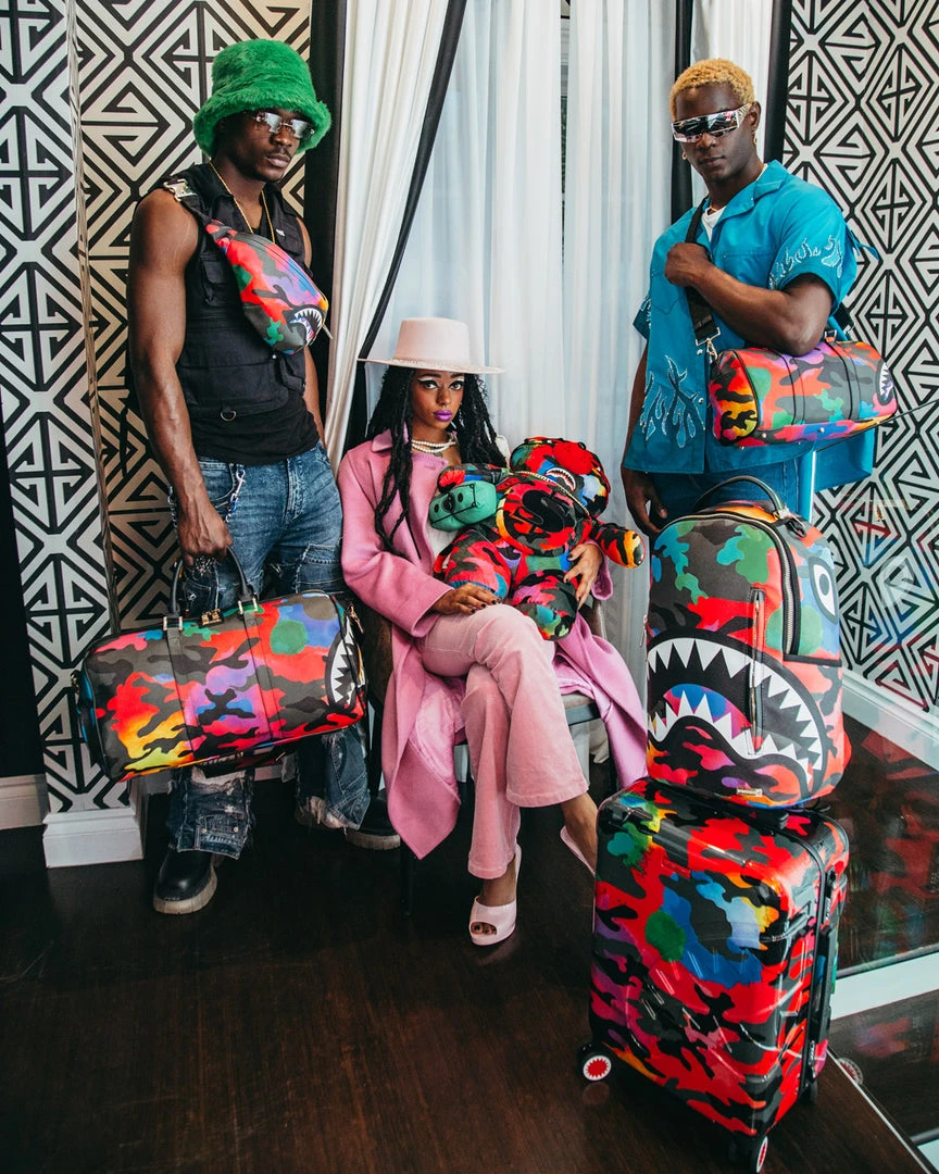 SPRAYGROUND® CAMOBURST SHARKNAUTICS HARDSHELL CARRY-ON LUGGAGE SPRAYGROUND® CAMOBURST SHARKNAUTICS HARDSHELL CARRY-ON LUGGAGE