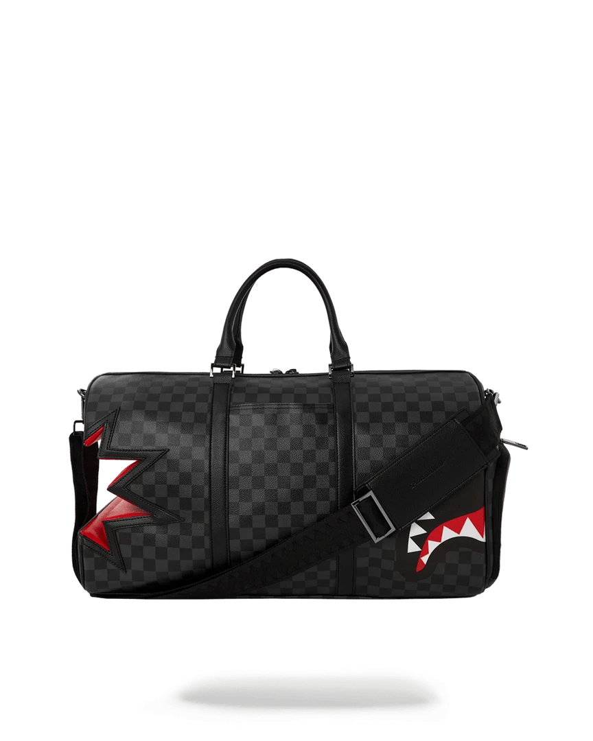 SPRAYGROUND® SHARK BITE SHARKS IN PARIS GRAY DUFFLE 5 SPRAYGROUND® SHARK BITE SHARKS IN PARIS GRAY DUFFLE