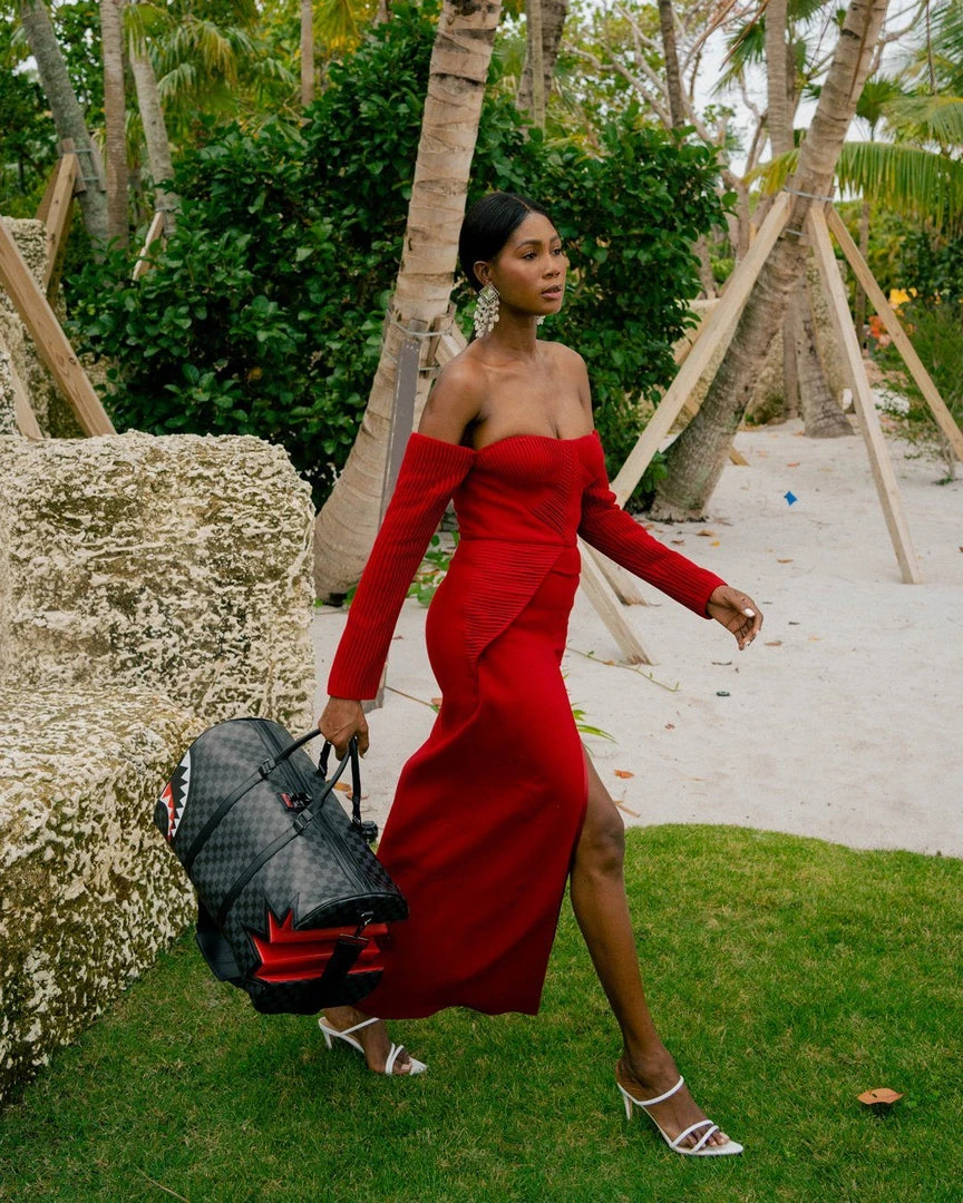 SPRAYGROUND® SHARK BITE SHARKS IN PARIS GRAY DUFFLE 10 SPRAYGROUND® SHARK BITE SHARKS IN PARIS GRAY DUFFLE