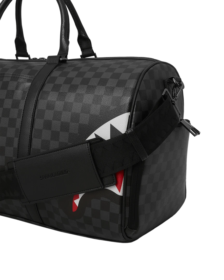 SPRAYGROUND® SHARK BITE SHARKS IN PARIS GRAY DUFFLE 12 SPRAYGROUND® SHARK BITE SHARKS IN PARIS GRAY DUFFLE