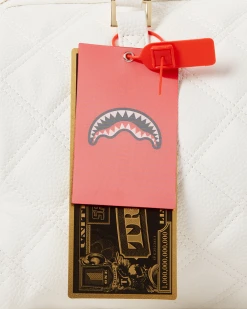 SPRAYGROUND® RIVIERA LE BLANC GOLD CHAIN SHARK DUFFLE BAGS