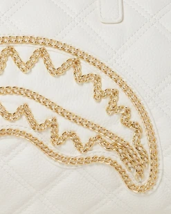 SPRAYGROUND® RIVIERA LE BLANC GOLD CHAIN SHARK MINI DUFFLE