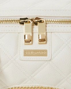 SPRAYGROUND® RIVIERA LE BLANC GOLD CHAIN SHARK MINI DUFFLE