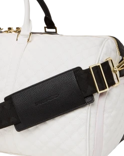 SPRAYGROUND® LEVELED UP SPLIT QUILT SHARK DUFFLE