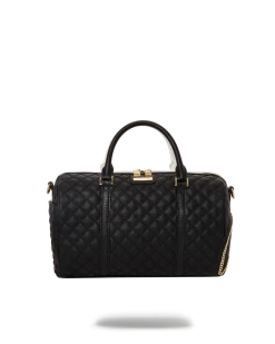 SPRAYGROUND® LEVELED UP SPLIT QUILT SHARK MINI DUFFLE NEW ARRIVALS