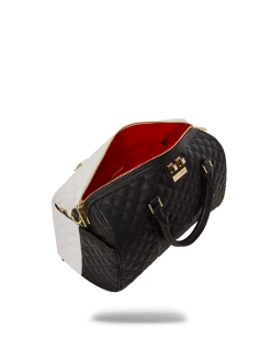 SPRAYGROUND® LEVELED UP SPLIT QUILT SHARK MINI DUFFLE NEW ARRIVALS