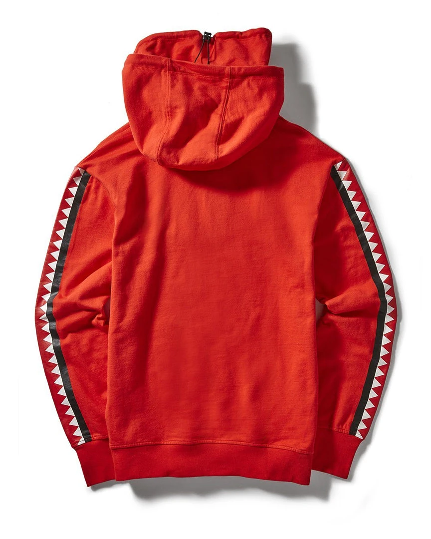 SPRAYGROUND® APPAREL+GEAR NINJA LIGHTWEIGHT VERTICAL SHARK HOODY (RED) 2 SPRAYGROUND® APPAREL+GEAR NINJA LIGHTWEIGHT VERTICAL SHARK HOODY (RED)