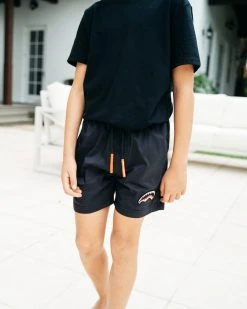 SPRAYGROUND® KIDS LIGHTS OUT SWIM TRUNKS SWIMWEAR