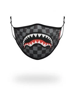 SPRAYGROUND® ADULT SHARKS IN PARIS (GREY) FORM FITTING FACE MASK