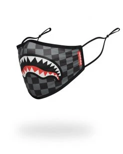 SPRAYGROUND® ADULT SHARKS IN PARIS (GREY) FORM FITTING FACE MASK