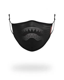 SPRAYGROUND® ADULT MIDNIGHT SHARK FORM FITTING FACE MASK FACE MASKS