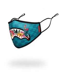 SPRAYGROUND® FACE MASKS ADULT BLOSSOM SHARK FORM FITTING FACE MASK