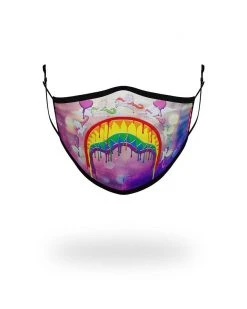 SPRAYGROUND® KIDS FORM FITTING MASK: MELT THE RAINBOW FACE MASKS