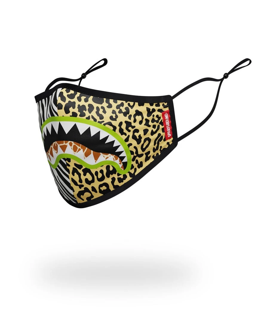 SPRAYGROUND® FACE MASKS ADULT SAFARI SHARK FORM FITTING FACE MASK 2 SPRAYGROUND® FACE MASKS ADULT SAFARI SHARK FORM FITTING FACE MASK