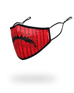 SPRAYGROUND® ADULT REVERSE SHARKS IN PARIS (RED) FORM FITTING FACE MASK