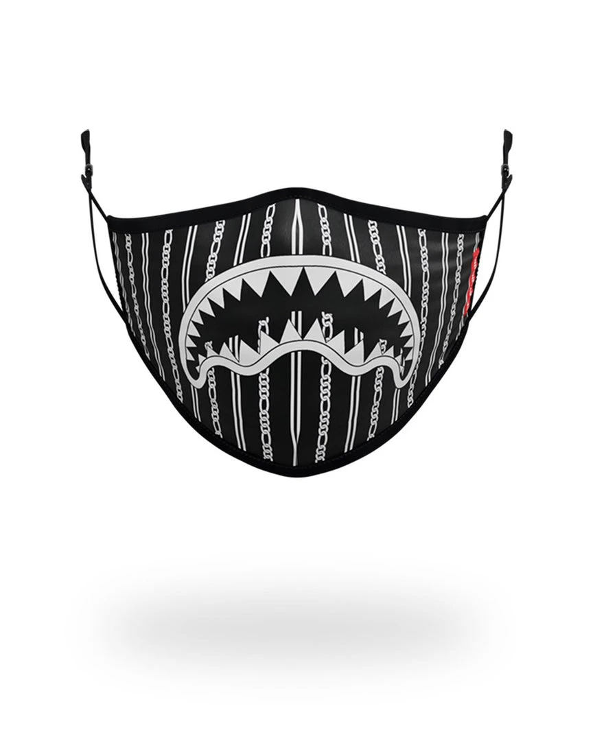 SPRAYGROUND® FACE MASKS ADULT REVERSE SHARKS IN PARIS (BLACK) FORM FITTING FACE MASK 1 SPRAYGROUND® FACE MASKS ADULT REVERSE SHARKS IN PARIS (BLACK) FORM FITTING FACE MASK