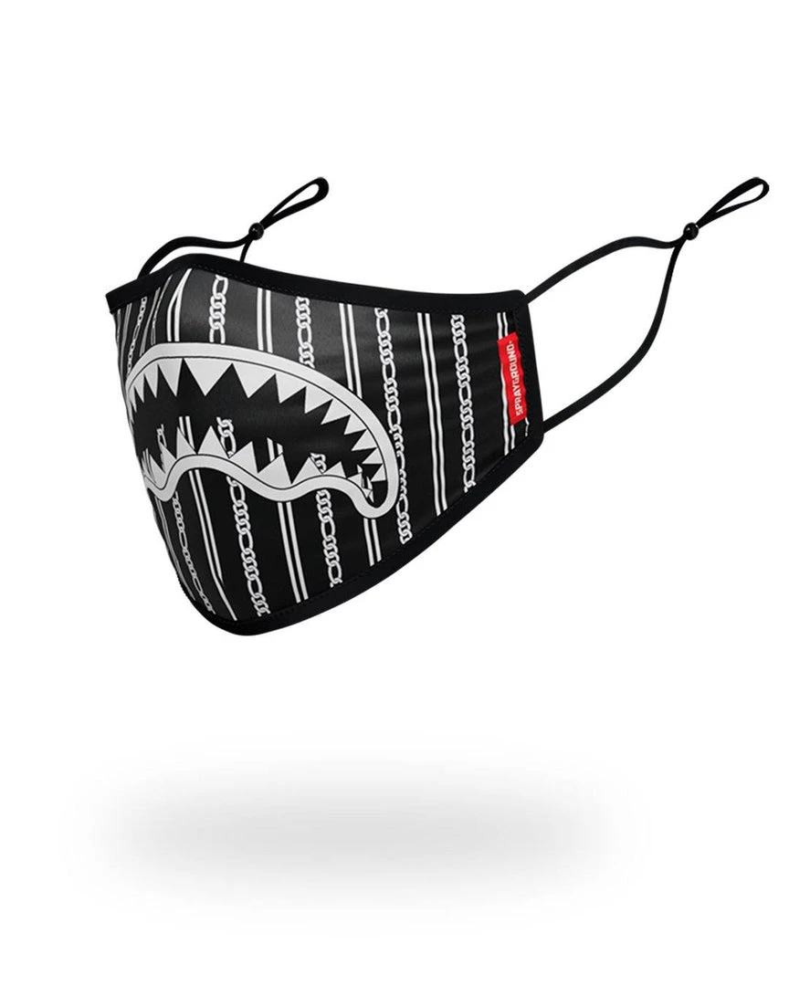 SPRAYGROUND® FACE MASKS ADULT REVERSE SHARKS IN PARIS (BLACK) FORM FITTING FACE MASK 2 SPRAYGROUND® FACE MASKS ADULT REVERSE SHARKS IN PARIS (BLACK) FORM FITTING FACE MASK