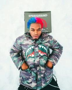 SPRAYGROUND® APPAREL+GEAR CAMO TERRAIN LIGHTWEIGHT PUFFER JACKET