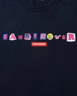 SPRAYGROUND® VIBE CHECK T-SHIRT (NAVY)