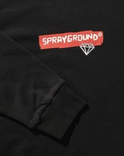 SPRAYGROUND® SPRAYGROUND DIAMOND CREWNECK (BLACK) APPAREL+GEAR