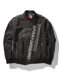 SPRAYGROUND® ANGLED ZIP ATTACK SHARK WINDBREAKER APPAREL+GEAR