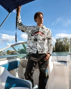 SPRAYGROUND® CHAOS BUTTON-UP APPAREL+GEAR