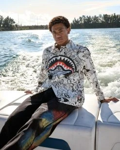 SPRAYGROUND® CHAOS BUTTON-UP APPAREL+GEAR