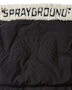 SPRAYGROUND® COZY FUR NECK PUFFER JACKET APPAREL+GEAR