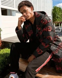 SPRAYGROUND® APPAREL+GEAR VERTICAL RED MIDWAY JOGGER SWEATPANTS