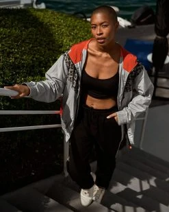 SPRAYGROUND® VERTICAL GRAY MIDWAY JOGGER SWEATPANTS APPAREL+GEAR