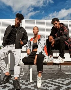 SPRAYGROUND® VERTICAL GRAY MIDWAY JOGGER SWEATPANTS APPAREL+GEAR