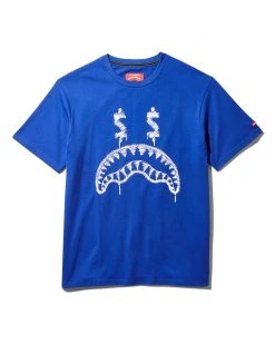 SPRAYGROUND® MONEY SCRIBBLES T-SHIRT (ROYAL BLUE)