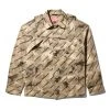 SPRAYGROUND® DOUBLE YOKE SNAP FRONT JACKET (BROWN)