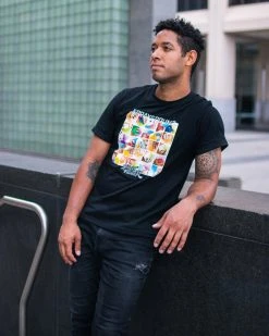 SPRAYGROUND® STREET FIGHTER PLAYER SELECT T-SHIRT (BLACK) APPAREL+GEAR