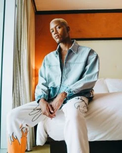 SPRAYGROUND® FIRE BAGGY SWEATPANT (WHITE) APPAREL+GEAR