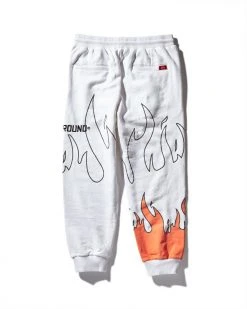 SPRAYGROUND® FIRE BAGGY SWEATPANT (WHITE) APPAREL+GEAR