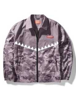 SPRAYGROUND® APPAREL+GEAR SHARK CHECK TRIBE WINDBREAKER (PURPLE)