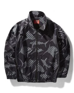 SPRAYGROUND® SHARK CHECK WINDBREAKER (BLACK)